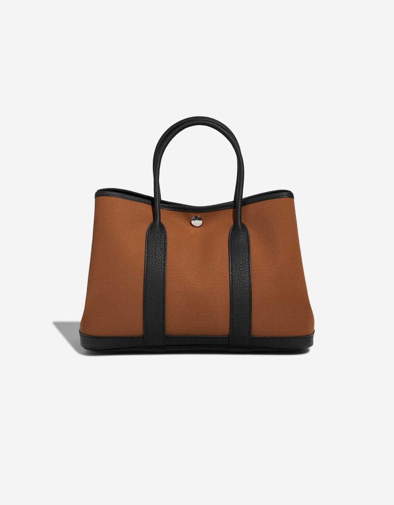 Hermès Garden Party 30 Toile / Veau Négonda Fauve / Black Front | Sell your designer bag