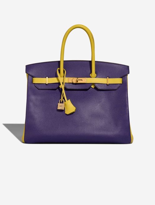 Hermès Birkin 35 Epsom Lime / Kiwi / Iris Front | Sell your designer bag