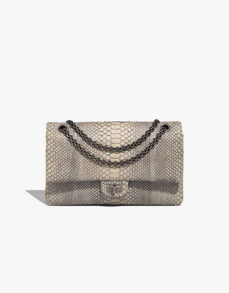 Chanel 2.55 227 Python Light Blue Front | Sell your designer bag