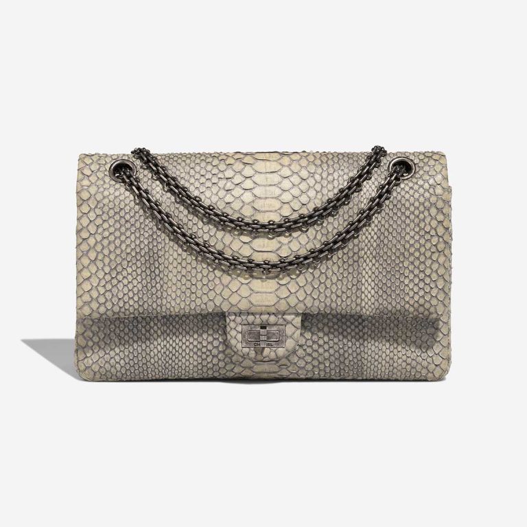 Chanel 2.55 227 Python Light Blue Front | Sell your designer bag