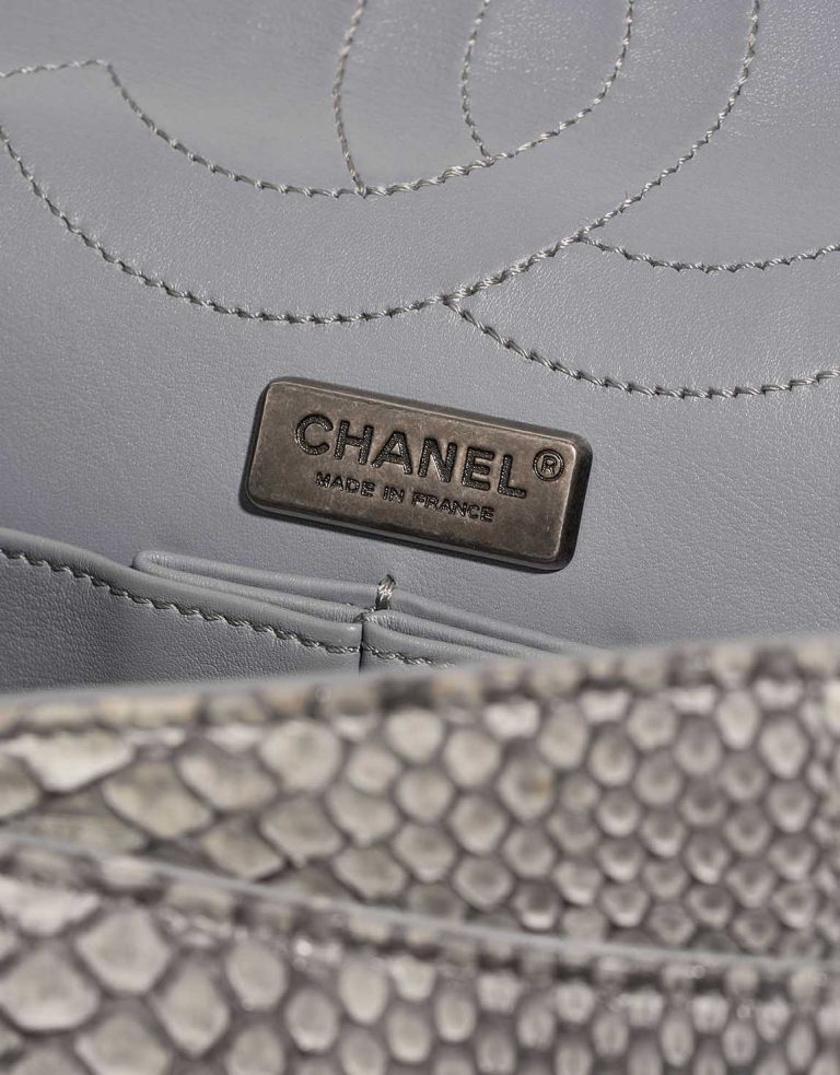 Chanel 2.55 227 Python Light Blue Logo | Sell your designer bag