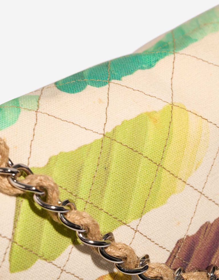 Chanel Timeless Flap Jumbo Canvas White Paint Palette Signs of wear | Sell your designer bag