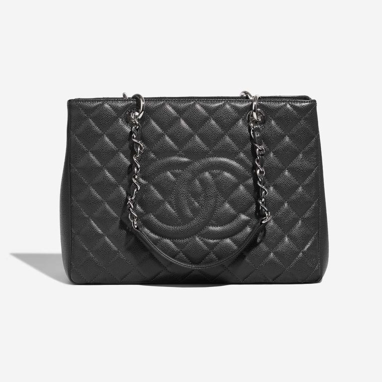 Chanel Grand Shopping Tote Caviar Charcoal Front | Sell your designer bag