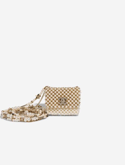 Chanel Timeless Necklace Micro Pearls White Front | Sell your designer bag