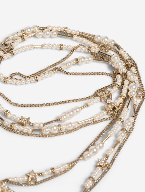 Chanel Timeless Necklace Micro Pearls White Signs of wear | Sell your designer bag
