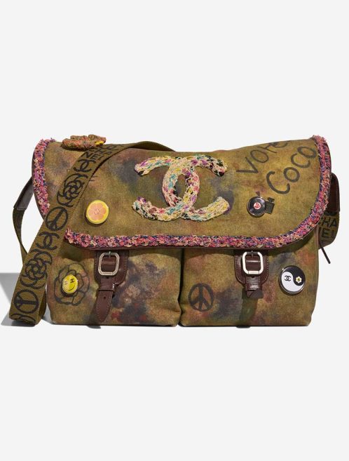 Chanel Graffiti Canvas Khaki Front | Sell your designer bag