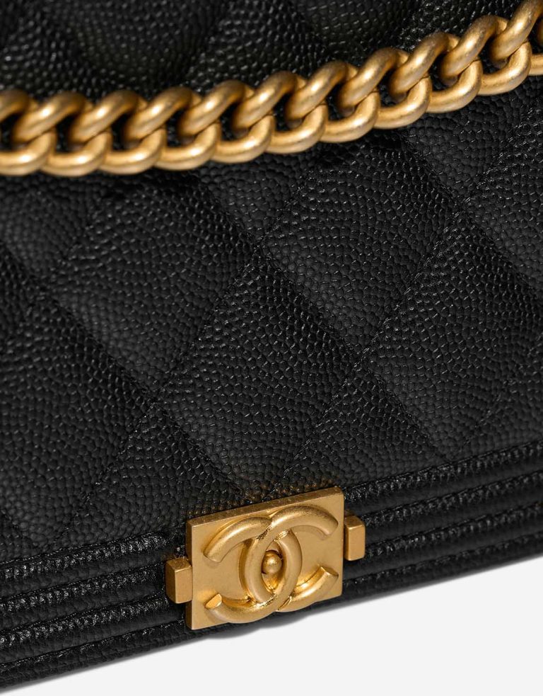 Chanel Boy Small Caviar Black Closing System | Sell your designer bag