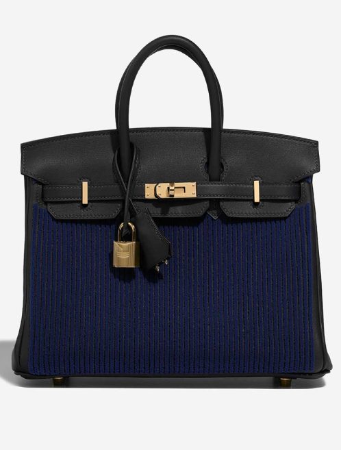 Hermès Birkin 25 Côte à Côte Tuffetage Swift Caban / Bleu Saphir Front | Sell your designer bag