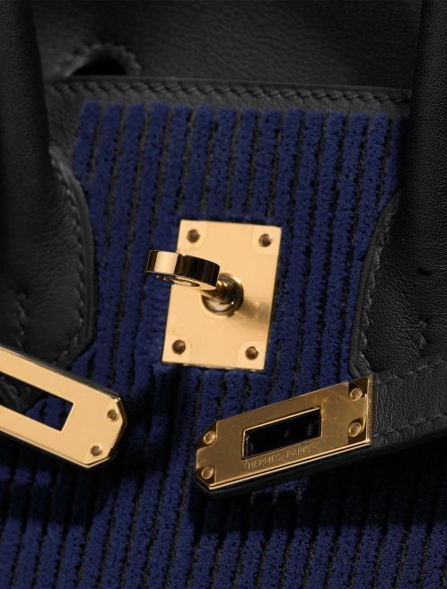 Hermès Birkin 25 Côte à Côte Tuffetage Swift Caban / Bleu Saphir Logo | Sell your designer bag