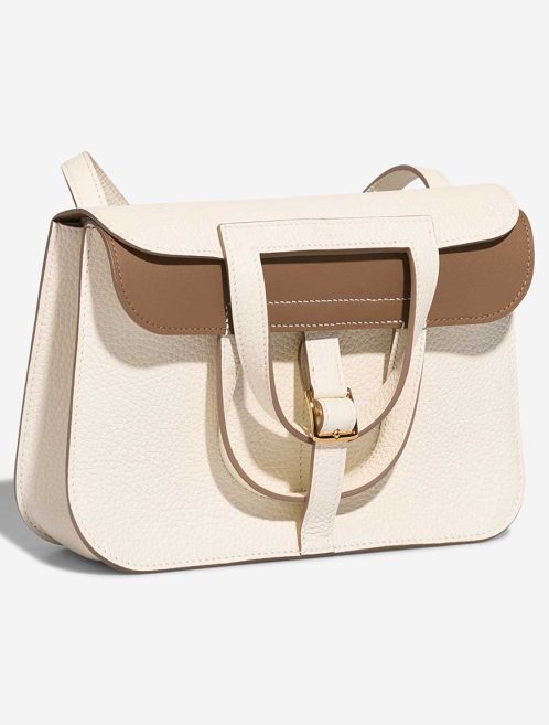 Hermès Halzan 25 Taurillon Clémence Mushroom / Beige de Weimar | Sell your designer bag
