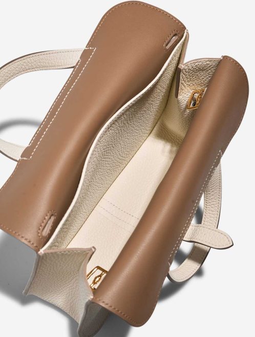 Hermès Halzan 25 Taurillon Clémence Mushroom / Beige de Weimar Inside | Sell your designer bag