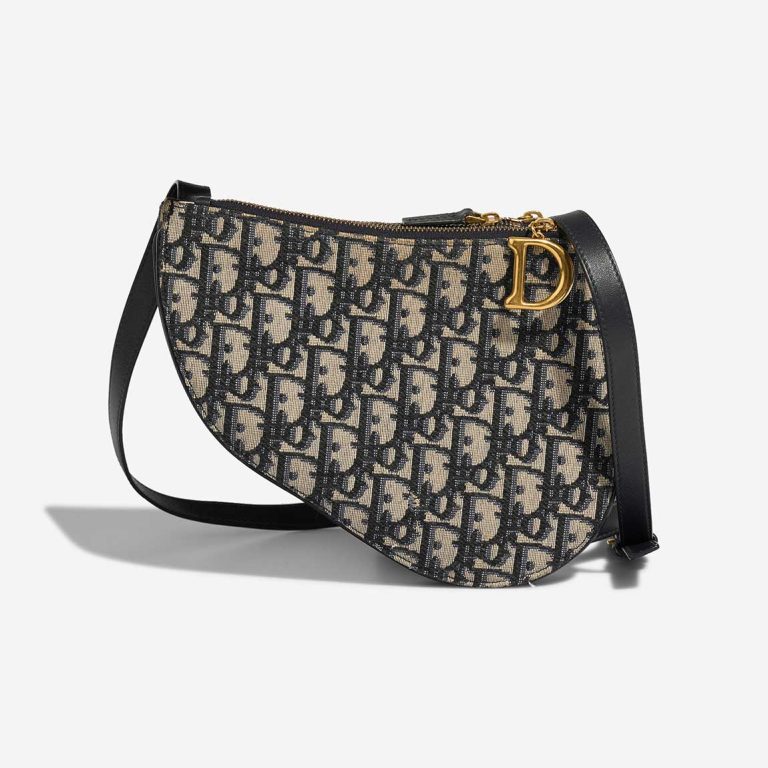 Dior Saddle Clutch Oblique Jacquard Blue / Beige | Sell your designer bag