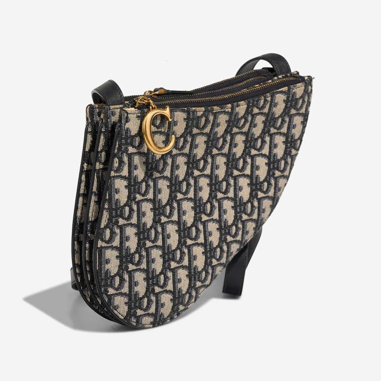 Dior Saddle Clutch Oblique Jacquard Blue / Beige | Sell your designer bag