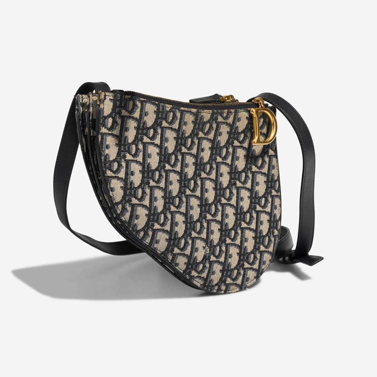 Dior Saddle Clutch Oblique Jacquard Blue / Beige | Sell your designer bag