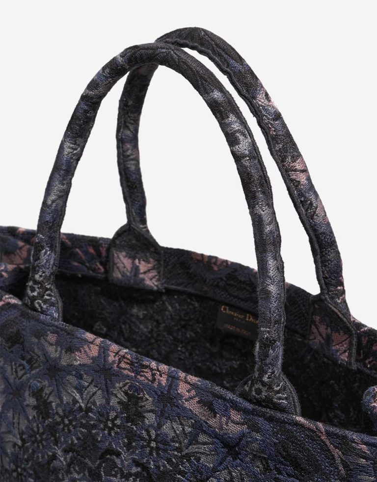 Dior Book Tote Medium Canvas Blue Signs of wear | Sell your designer bag