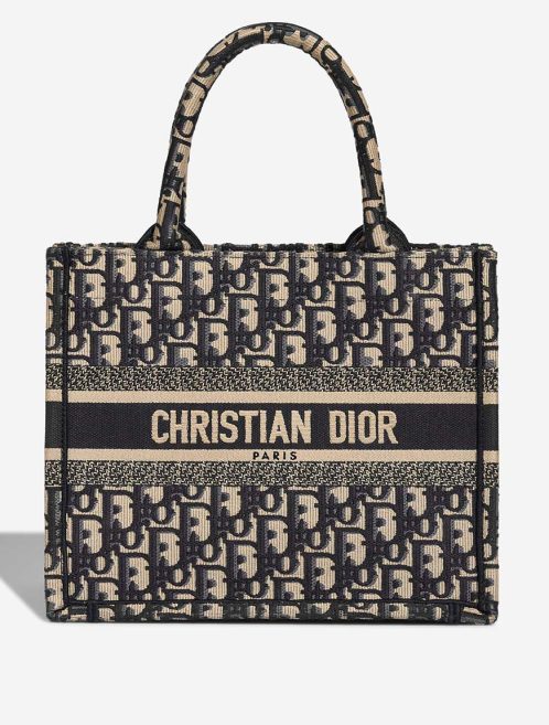Dior Book Tote Small Canvas Blue Front | Sell your designer bag