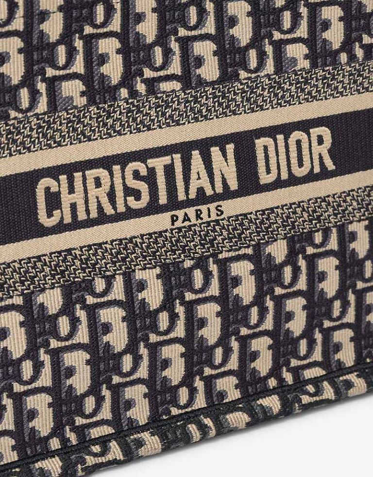 Dior Book Tote Small Canvas Blue Closing System | Sell your designer bag