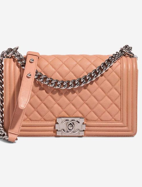 Chanel Boy Old Medium Caviar Nude Front | Sell your designer bag
