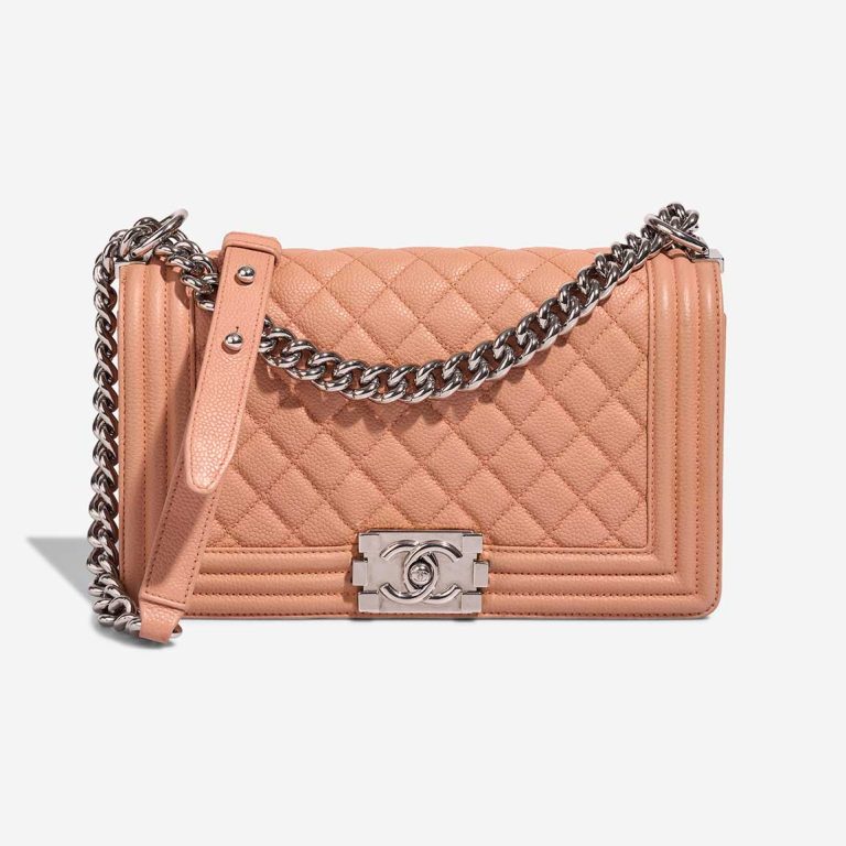 Chanel Boy Old Medium Caviar Nude Front | Sell your designer bag