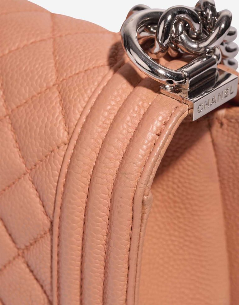 Chanel Boy Old Medium Caviar Nude Signs of wear | Sell your designer bag