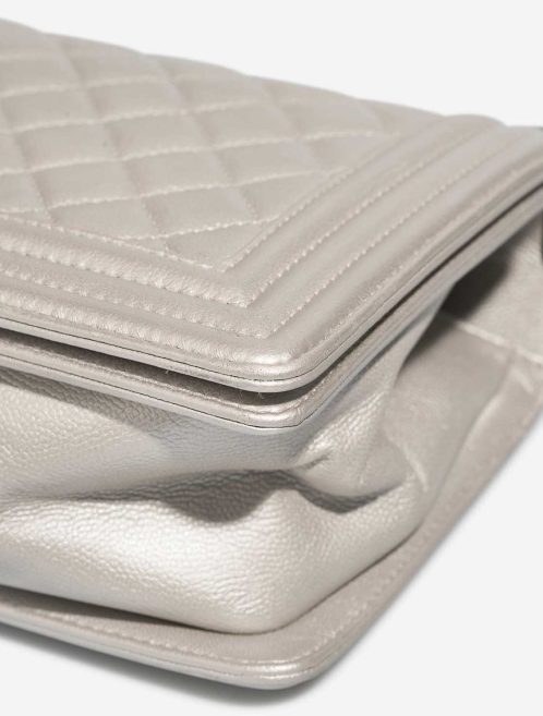 Chanel Boy Old Medium Caviar Silver Signs of wear | Sell your designer bag