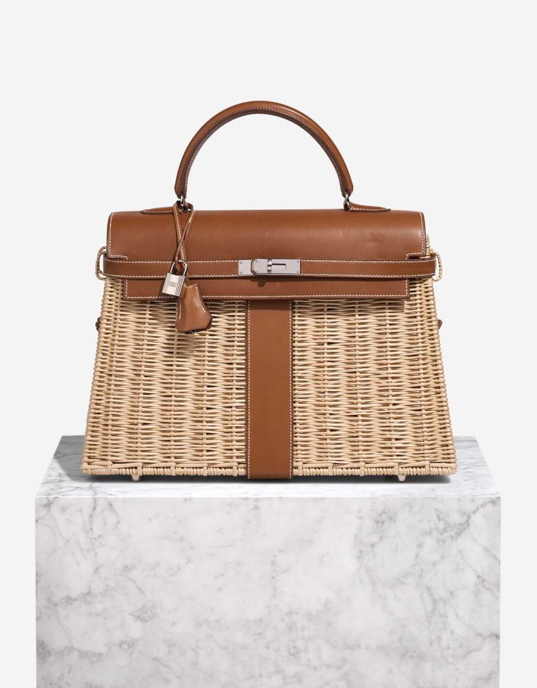 Hermès Kelly Picnic 35 Osier / Barénia Fauve / Naturel Front | Sell your designer bag