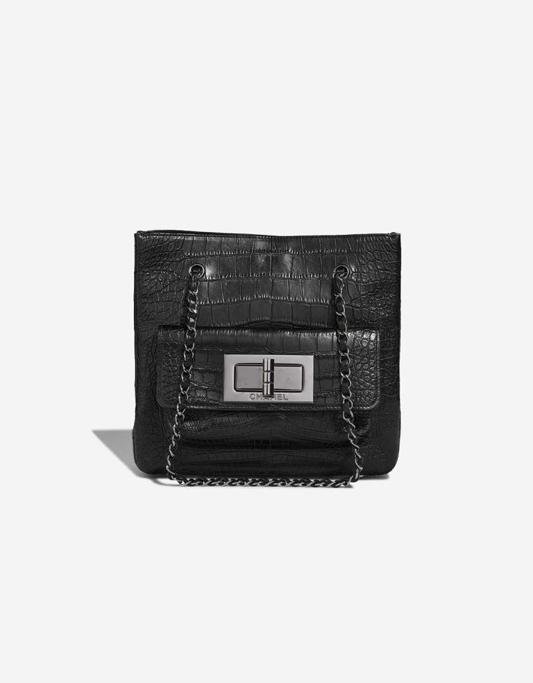 Chanel Shopping Tote Small Matte Alligator Black Front | Sell your designer bag