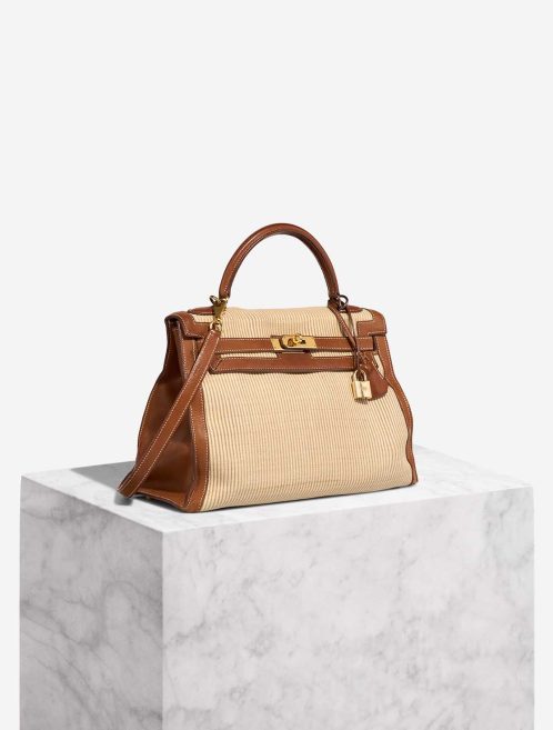 Hermès Kelly 28 Crinoline Barénia / Canvas / Nylon Fauve / Naturel Front | Sell your designer bag