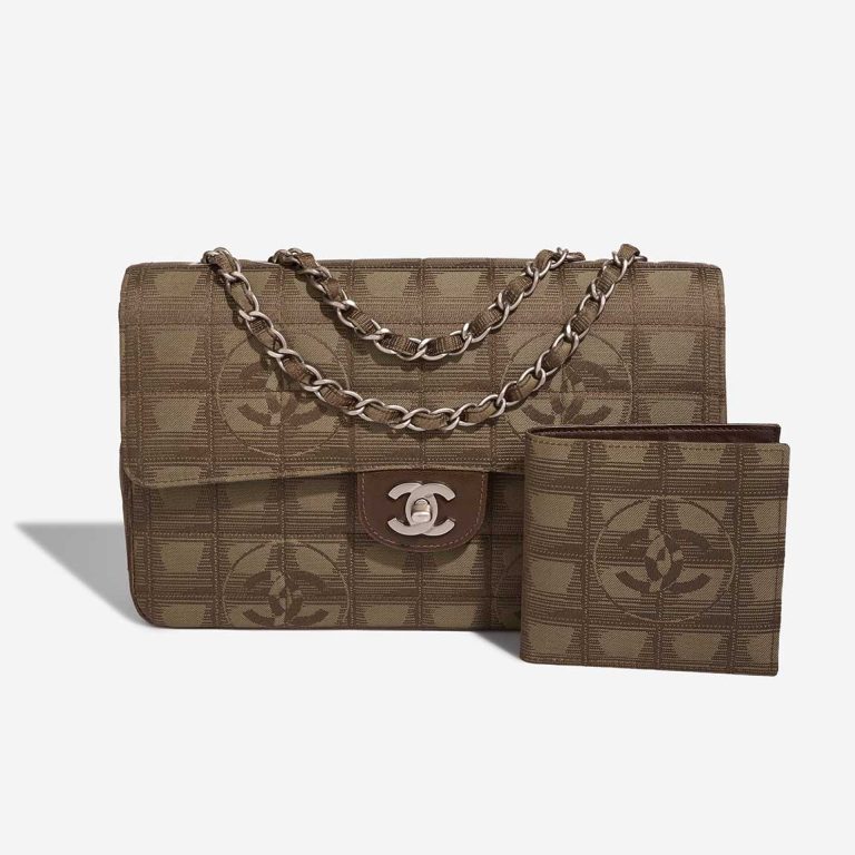 Chanel Timeless Medium Nylon Green / Khaki / Brown Front | Sell your designer bag