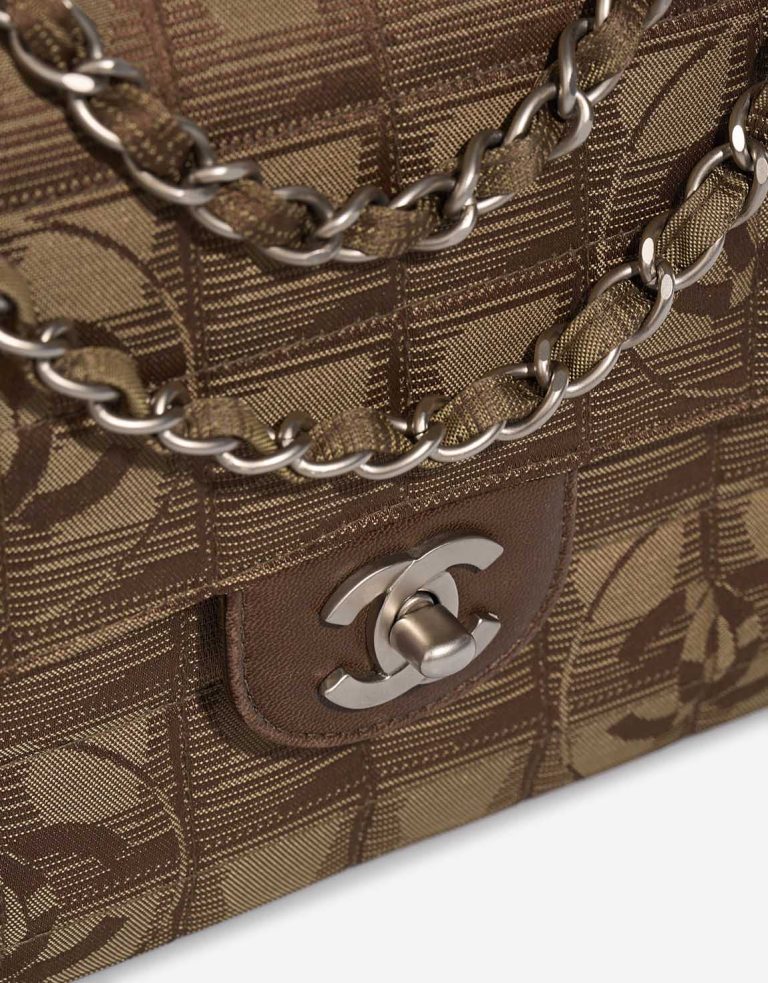 Chanel Timeless Medium Nylon Green / Khaki / Brown Closing System | Sell your designer bag