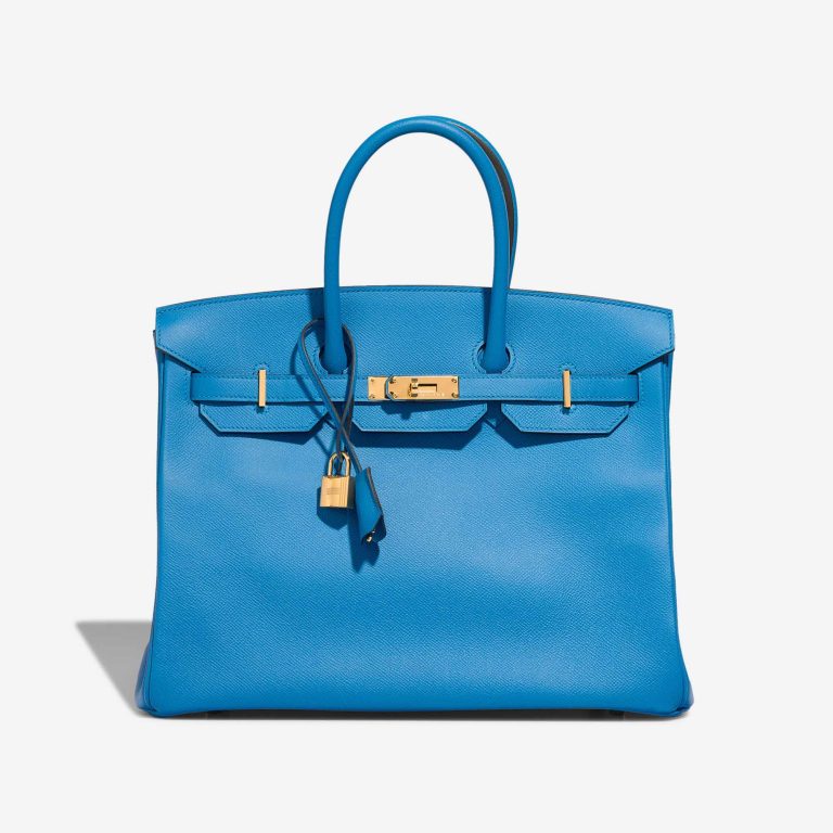 Hermès Birkin 35 Epsom Bleu Zanzibar Front | Sell your designer bag