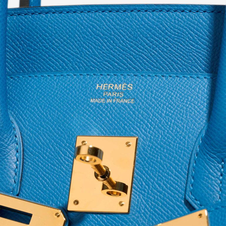 Hermès Birkin 35 Epsom Bleu Zanzibar Logo | Sell your designer bag