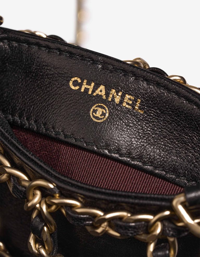 Chanel Phone Holder Lamb Black Logo | Sell your designer bag