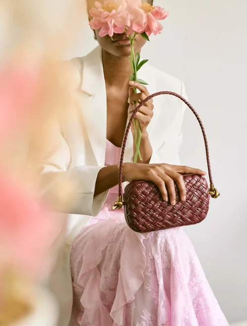Bottega Veneta Clutch Burgundy Red