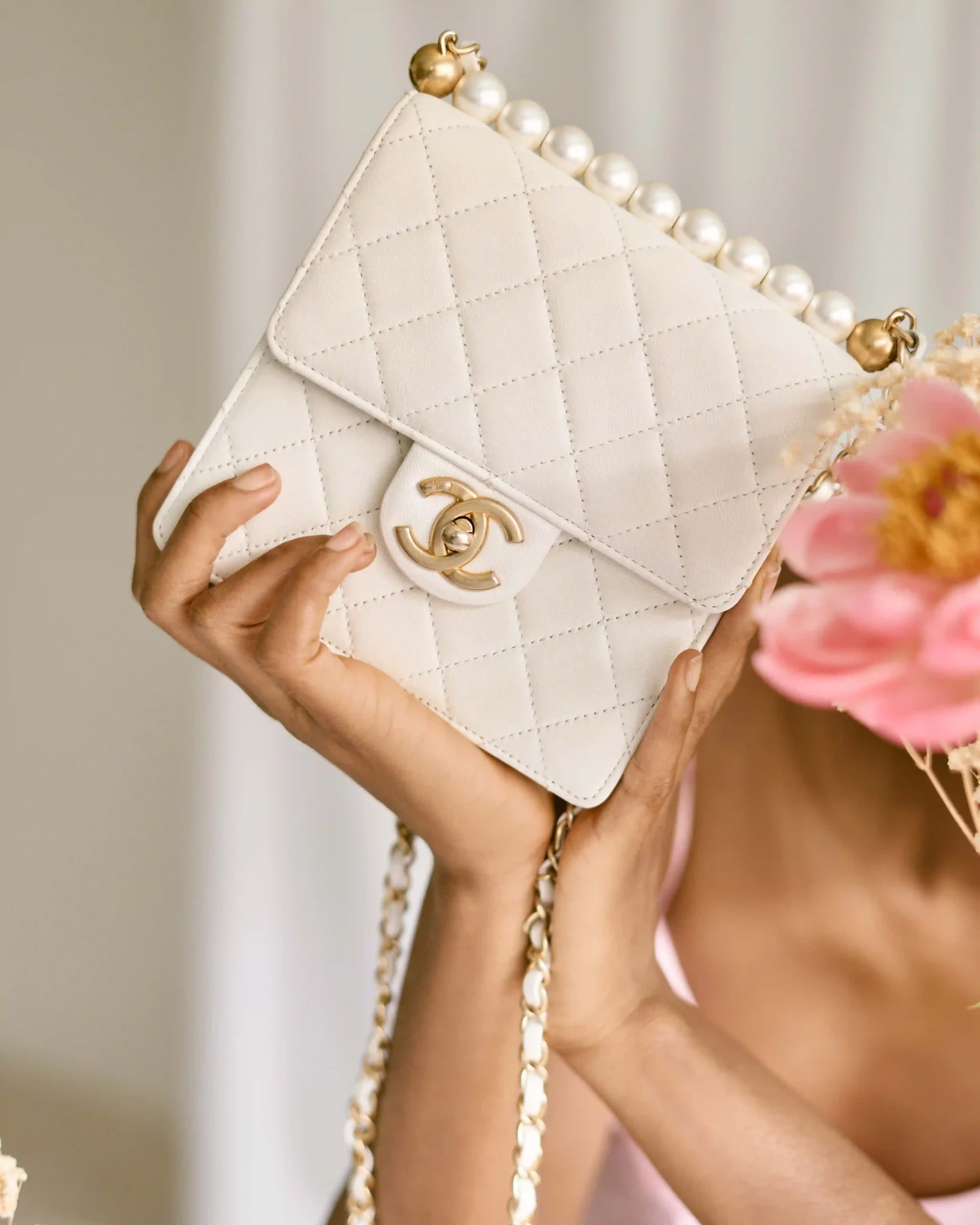 Clutch Purse Designer White Wedding Bag White Pearl Beads Shell