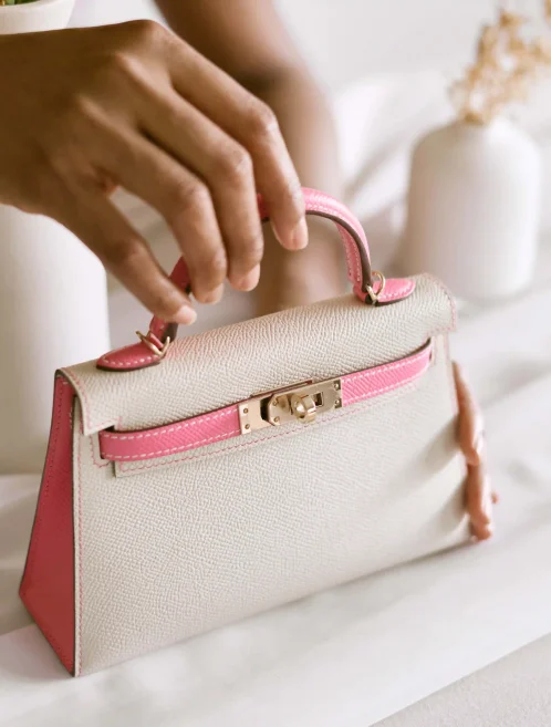 Hermès Mini Kelly bag Rose Azalee