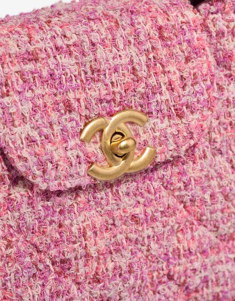 Chanel Kelly Medium Tweed Pink Closing System | Sell your designer bag