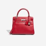 Hermès Kelly 25 Tadelakt Rouge Vif Front | Sell your designer bag