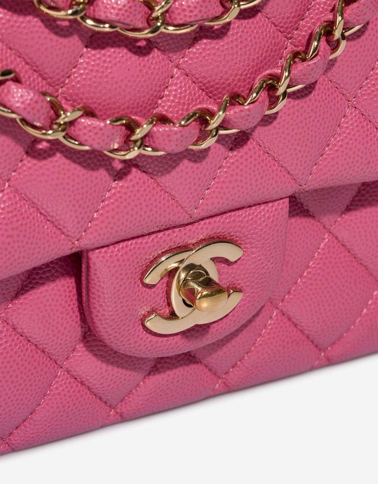 Chanel Timeless Medium Caviar Pink Closing System | Sell your designer bag