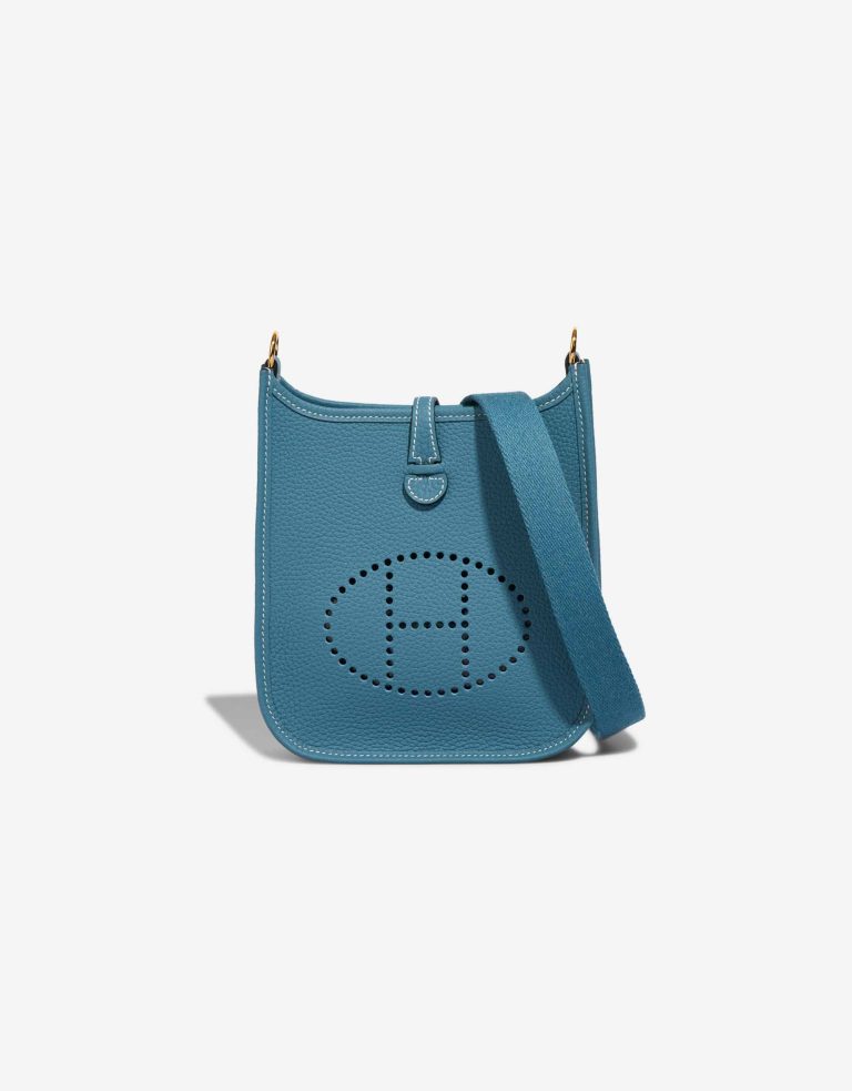 Hermès Evelyne 16 Taurillon Clémence Bleu Jean Front | Sell your designer bag
