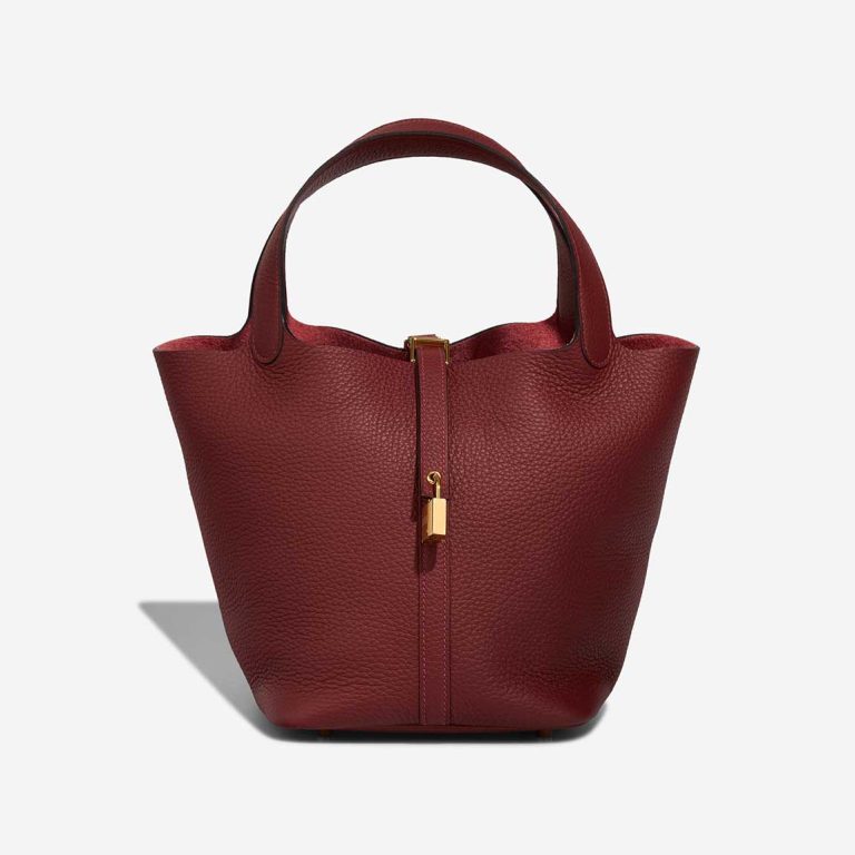 Hermès Picotin 22 Taurillon Clémence Rouge H Front | Sell your designer bag