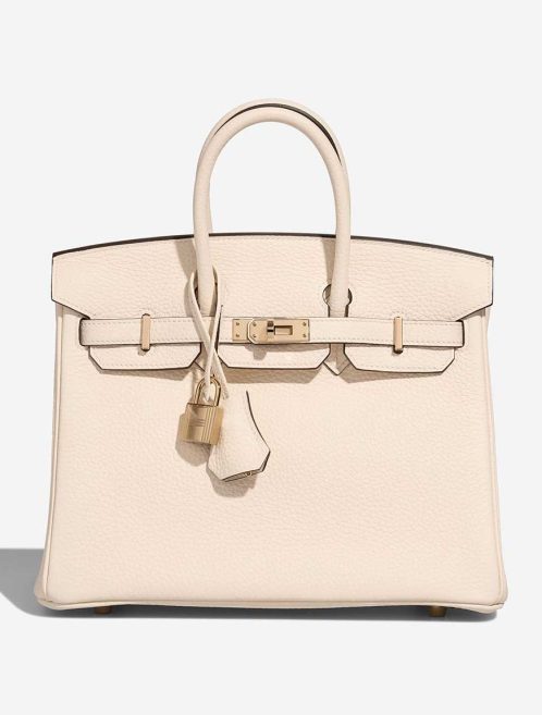 Hermès Birkin 25 Togo Nata / Gris Pâle Front | Sell your designer bag
