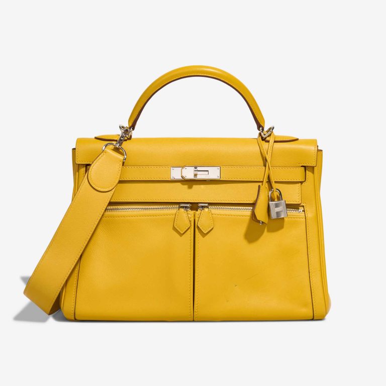Hermès Kelly Lakis 32 Swift Jaune Ambre Front | Sell your designer bag