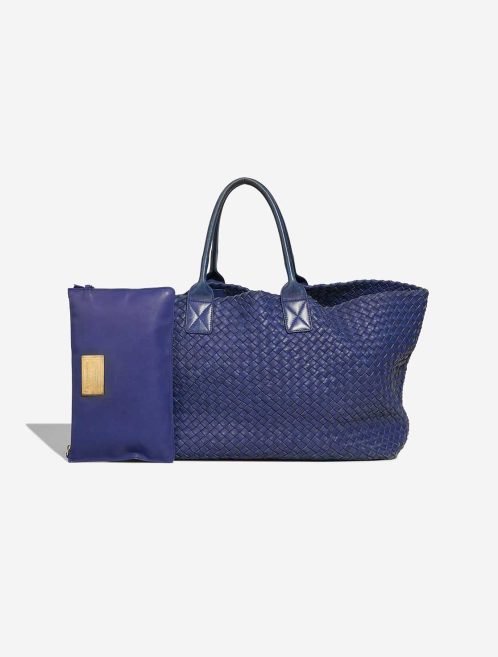 Bottega Veneta Cabat Large Lamb Blue Front | Sell your designer bag