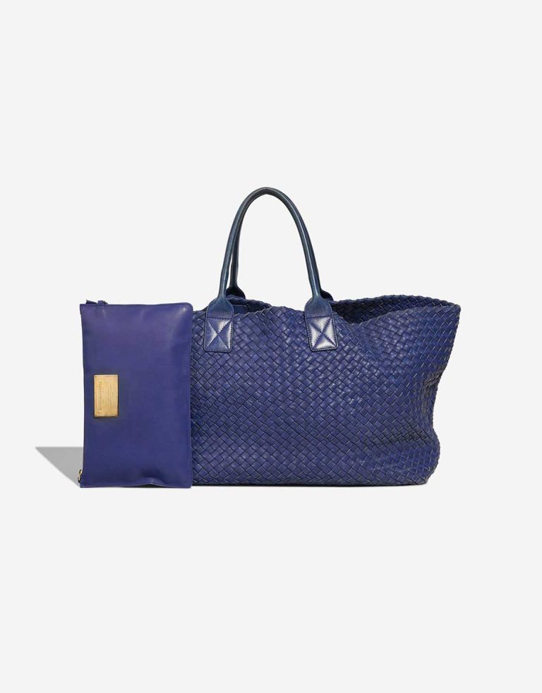 Bottega Veneta Cabat Large Lamb Blue Front | Sell your designer bag