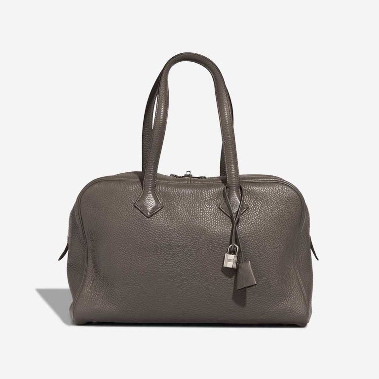 Hermès Victoria 35 Clémence Étoupe Front | Sell your designer bag