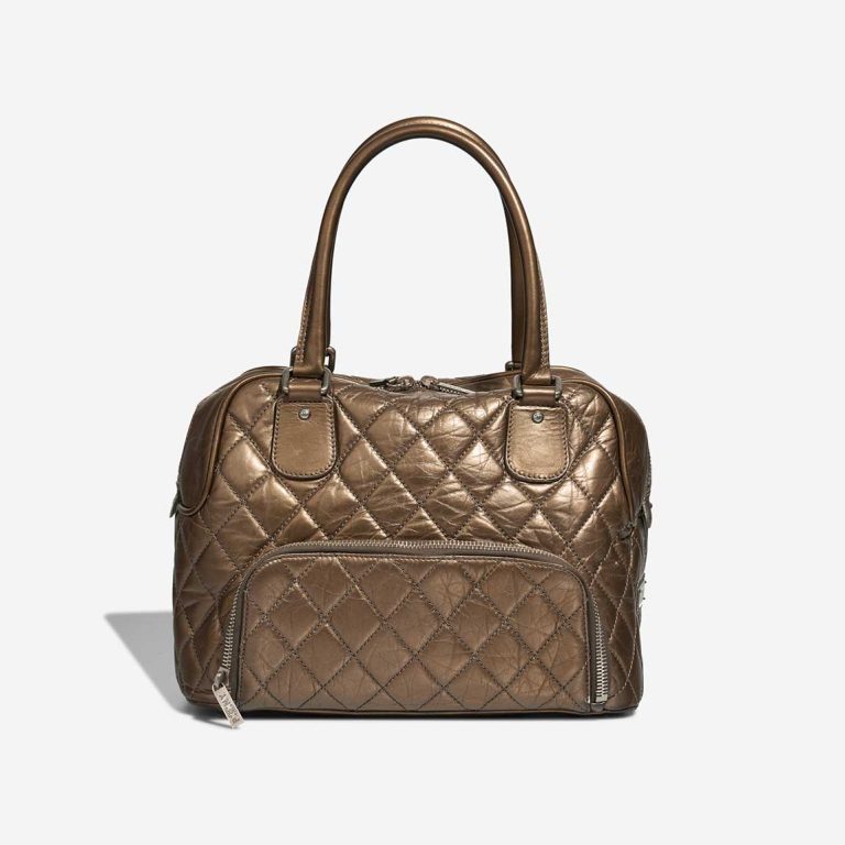 Chanel Bowling Bag Leather Bronze Front | Sell your designer bag