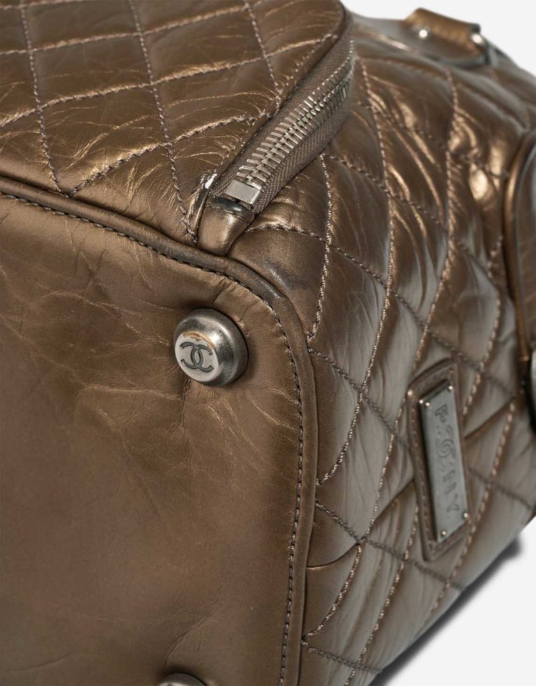 Chanel Bowling Bag Leather Bronze Signs of wear | Sell your designer bag
