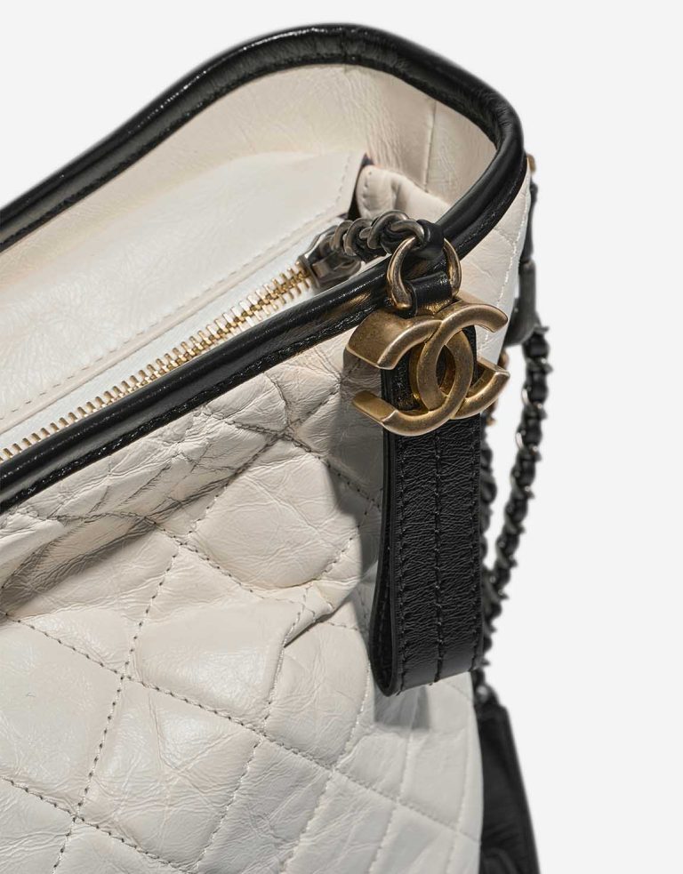 Chanel Gabrielle Large Aged Calf White Logo | Sell your designer bag