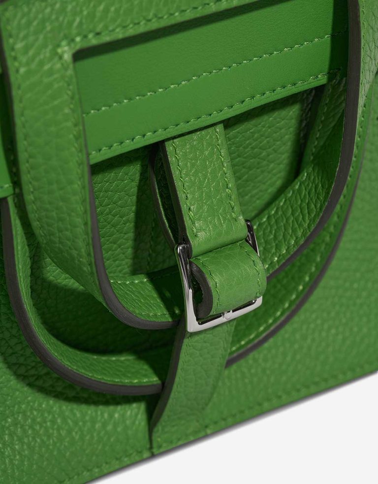 Hermès Halzan 25 Taurillon Clémence Vert Yucca Closing System | Sell your designer bag